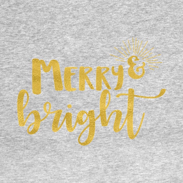 Merry and Bright Faux Gold by k8creates